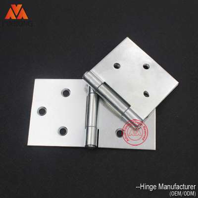 112mm long special square 6 holes riveting iron butt type steel hinge for door and machine