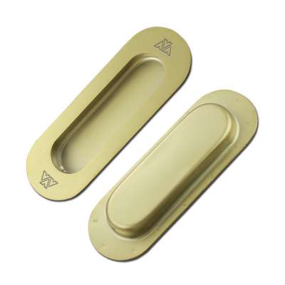 120mm long 304 stainless steel luxury satin golden flush pull handle